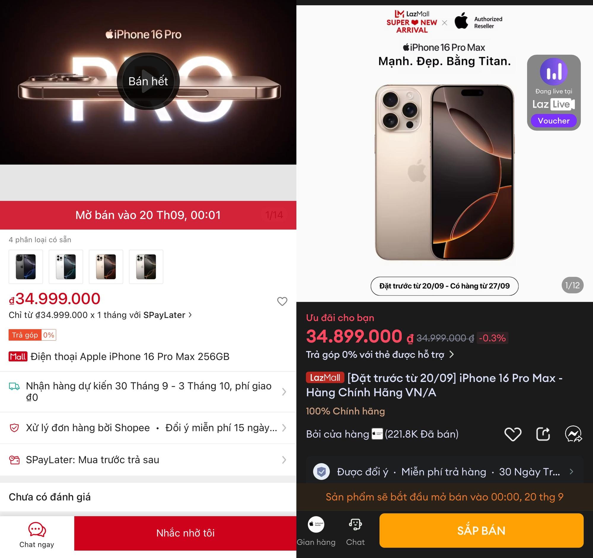 Lần đầu tiên người Việt có thể đặt mua iPhone 16 trên Shopee, Lazada, TikTok Shop - Ảnh 1.