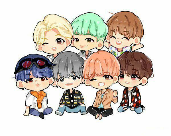 Hình ảnh BTS Chibi siêu dễ thương