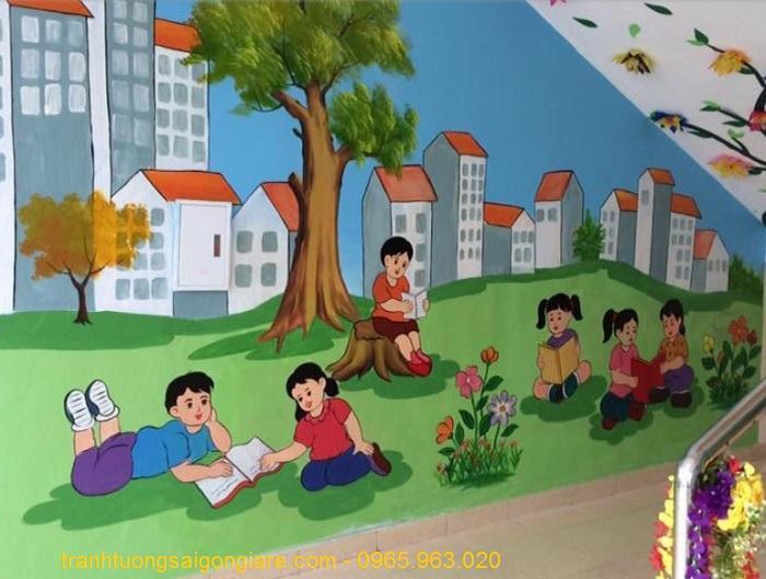 Tranh Dán Tường Trường Tiểu Học Đẹp | +25 mẫu đã xây dựng