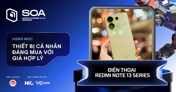 Khẳng định hình mẫu smartphone "quốc dân", Redmi Note 13 Series xuất sắc dành giải thưởng Thiết bị công nghệ đáng mua với giá hợp lý