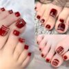 17+ Mẫu Nail Chân Kẻ Sọc Đẹp, Thịnh Hành Nhất Cho Bạn