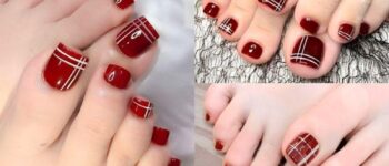 17+ Mẫu Nail Chân Kẻ Sọc Đẹp, Thịnh Hành Nhất Cho Bạn