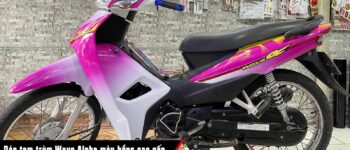 Tem dán xe Honda Wave Alpha 110cc màu hồng trùm