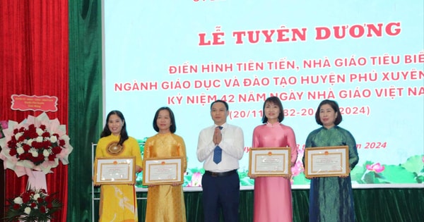 Phú Xuyên tuyên dương nhà giáo tiêu biểu nhân kỷ niệm Ngày Nhà giáo Việt Nam