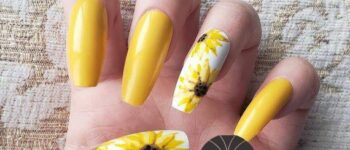 Mẫu nail hoa cúc nhẹ nhàng, nghệ thuật